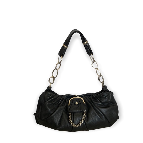 Renato Angi Bags Renato Angi Auth Soft Black Leather Purse Hobo Bag